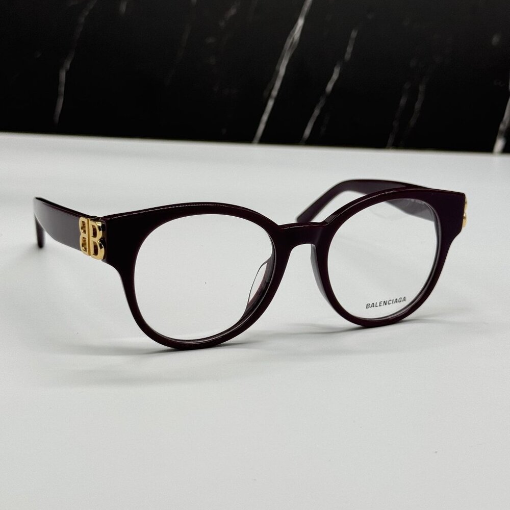 NEW BALENCIAGA BB0173O 003 VIOLET WOMEN EYEGLASSES BALENCIAGA - Picture 7 of 10